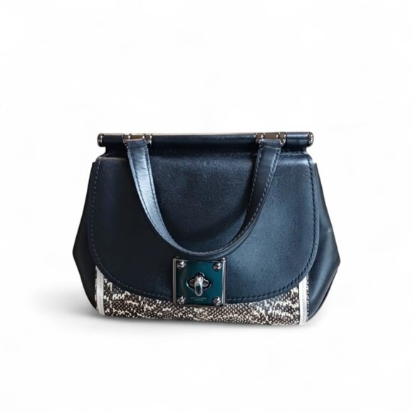 Coach Drifter Top Handle  – Reptile Embossed Leather, Crossbody Strap, Gunmetal - Picture 4 of 15